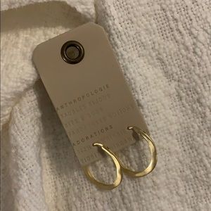 Gold 1.5” Hoops, Hammered - Anthropologie